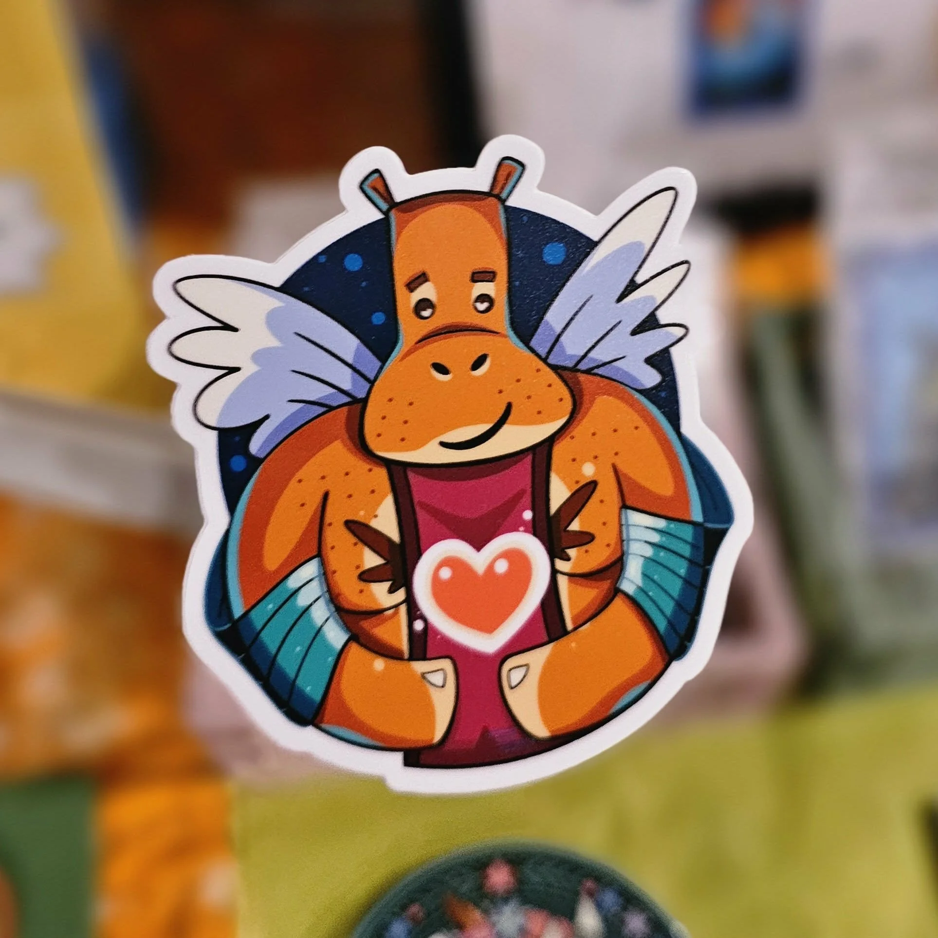 Celestial Hippo Sticker 3” | Spiritual Animal Vinyl Sticker