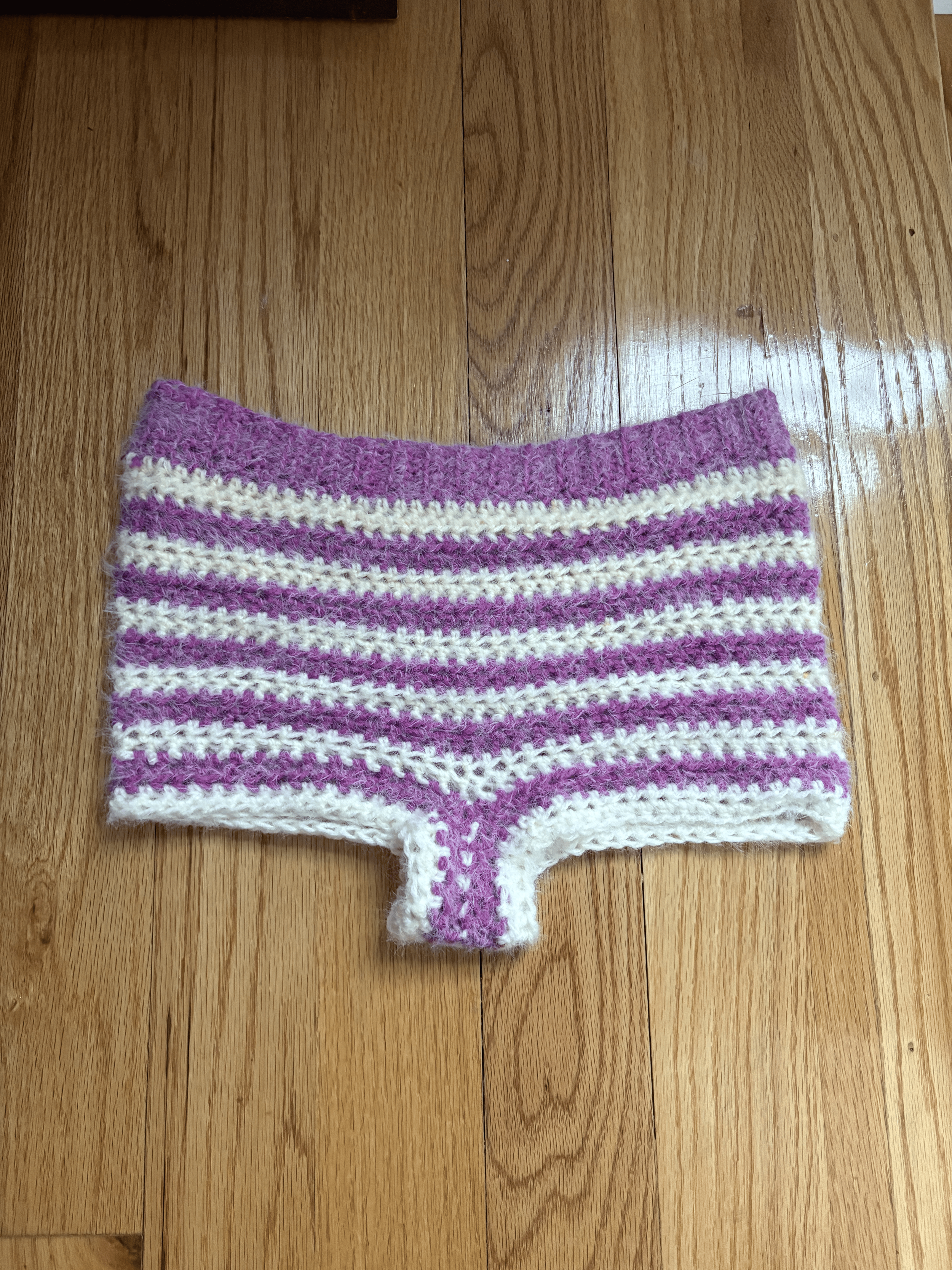 Crochet Pink & Yellow Mini Shorts