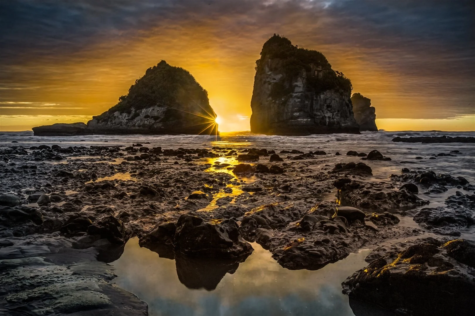 Peter Barrien EFIAP, FAPS, Last Light at Motukieke Beach,.jpg