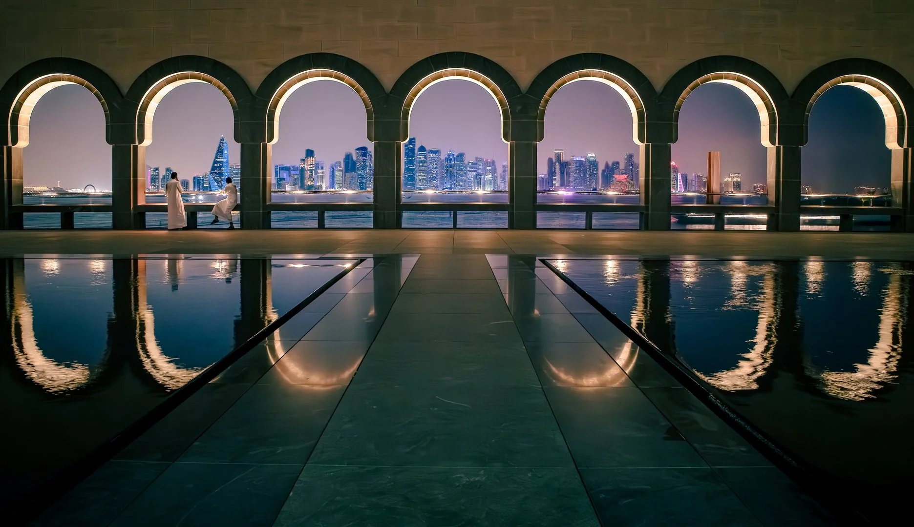 Michael Ioannou EFIAPs, GPU Cr2vip 1, AAPS, Doha Through Arches,.jpg