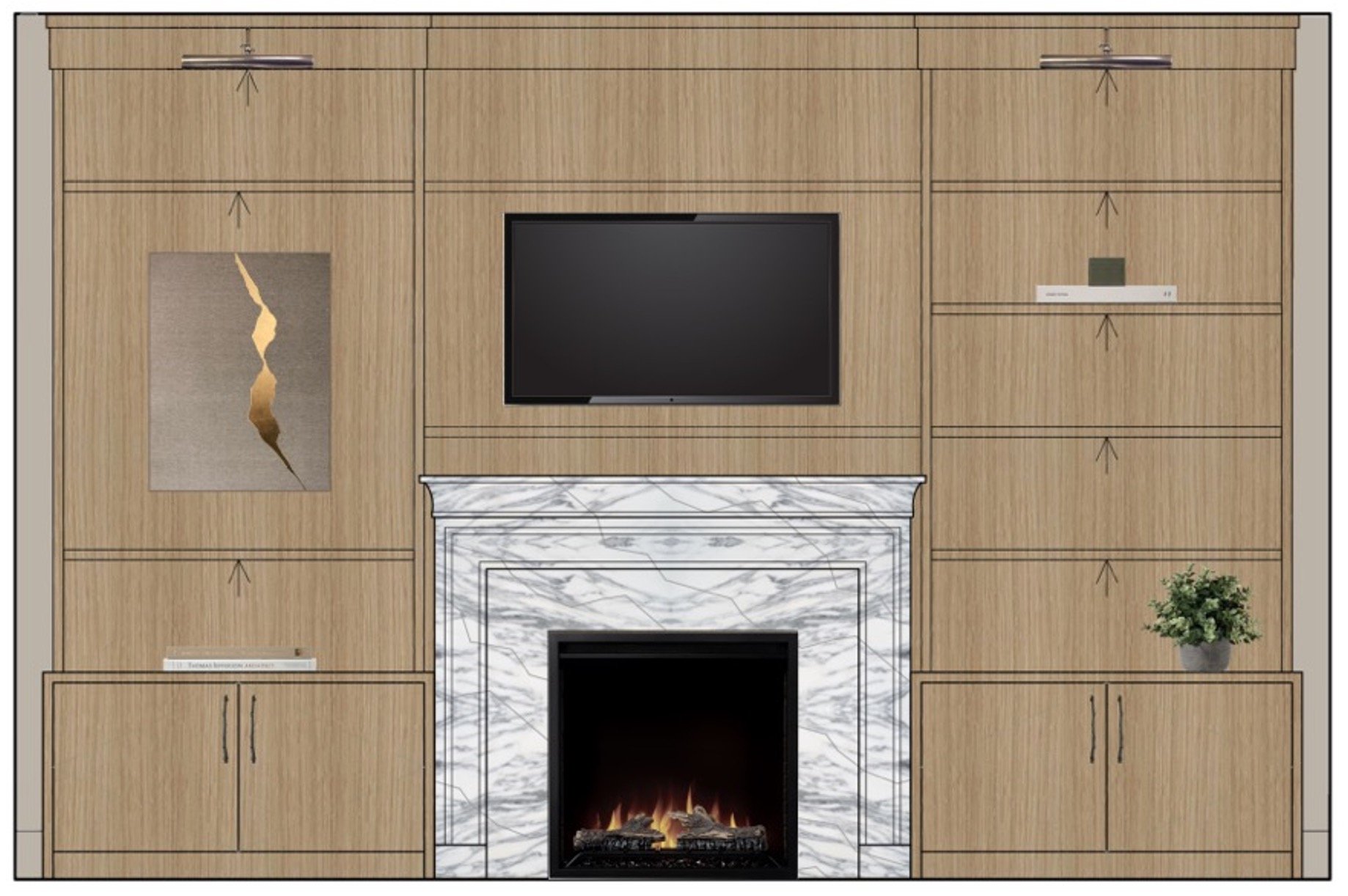 Family Room 2D Render