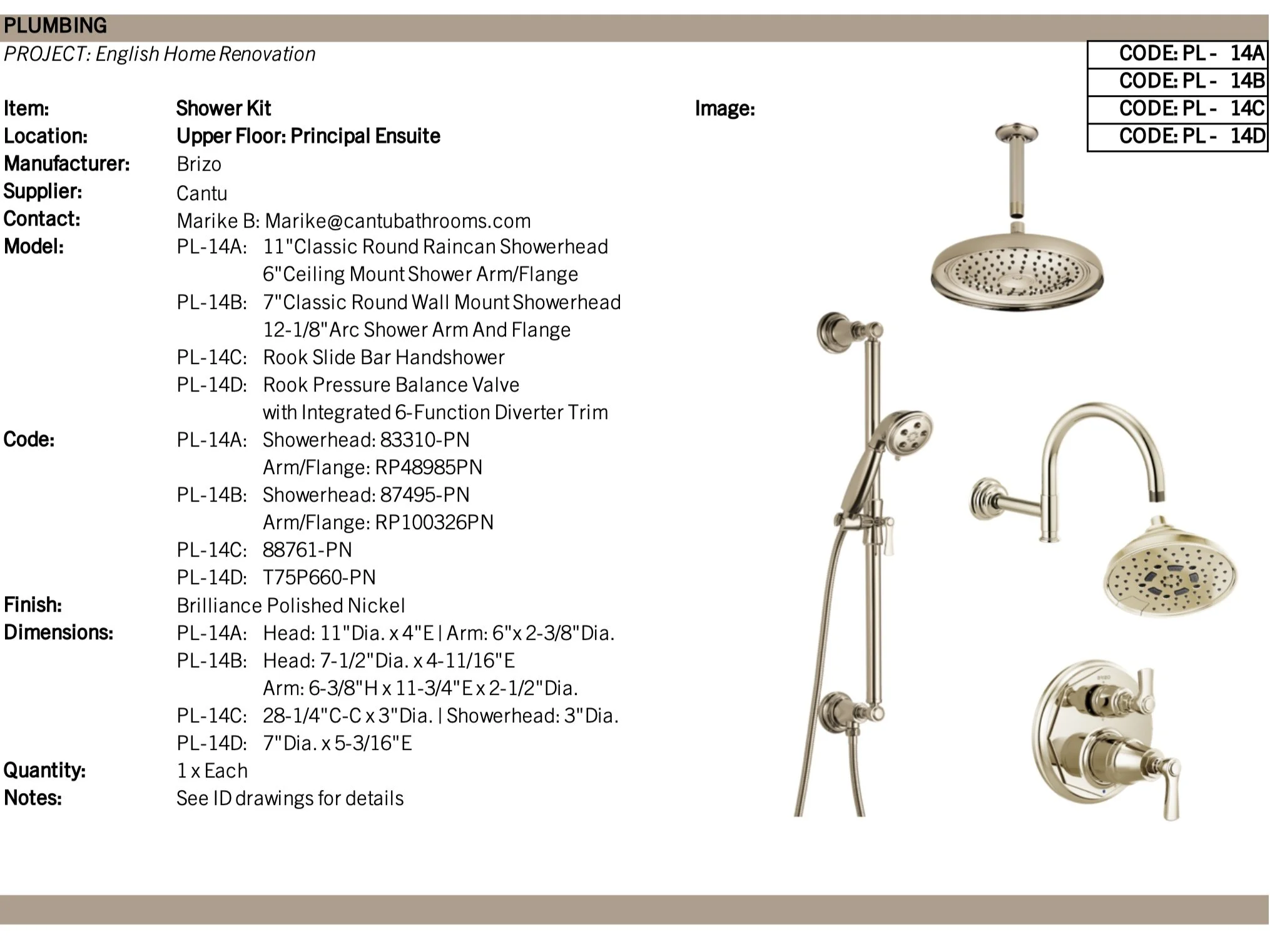 Specification Package