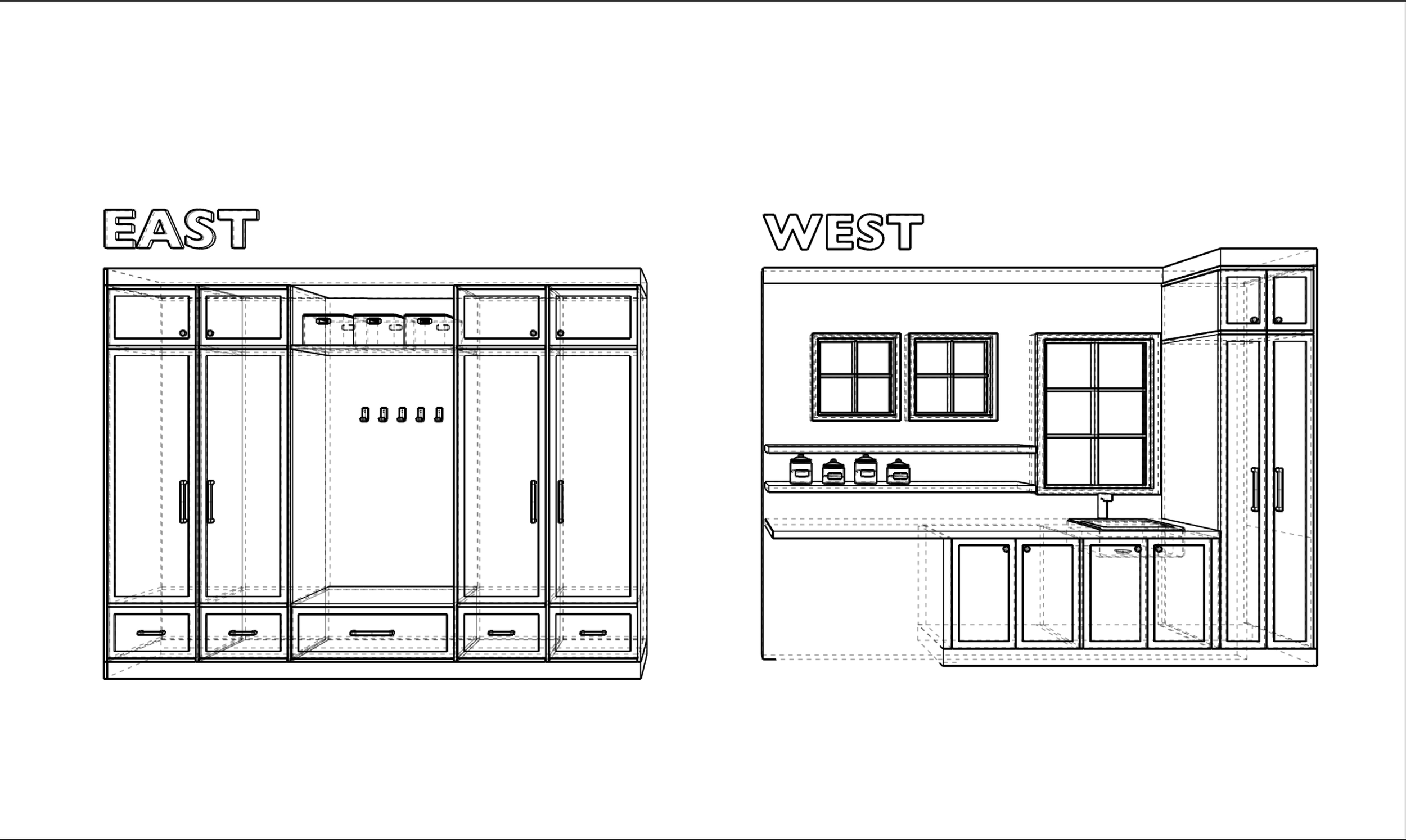 Laundry Room Elevations