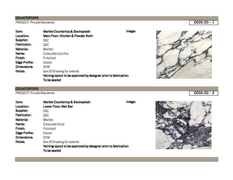 Specification Package