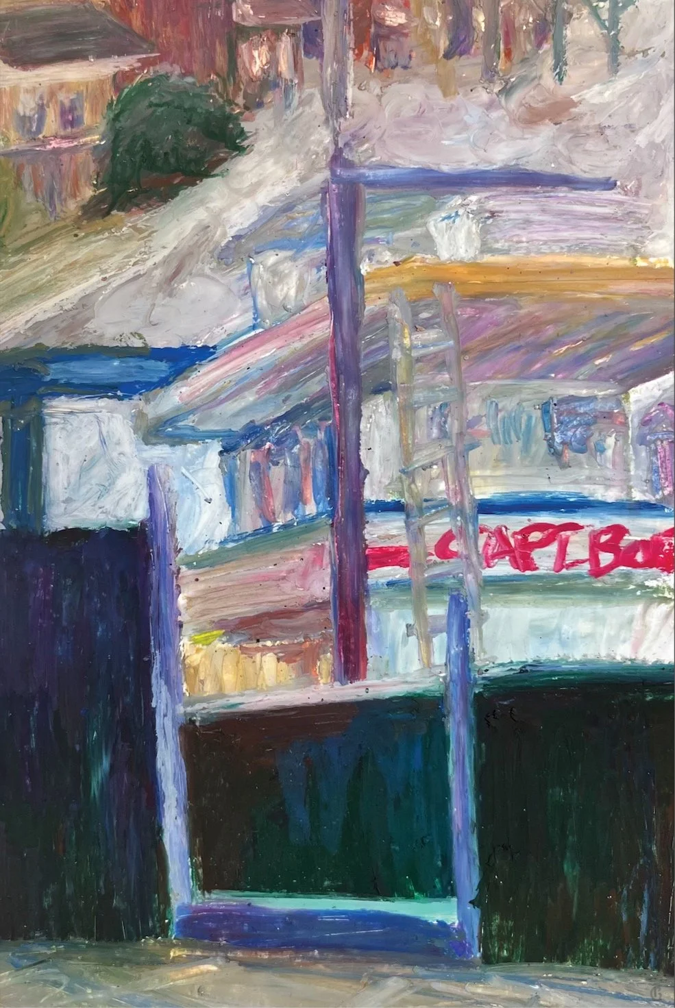 Brighton Beach Before the Storm (2021)
9" x 6"
Oil Pastel on Paper 