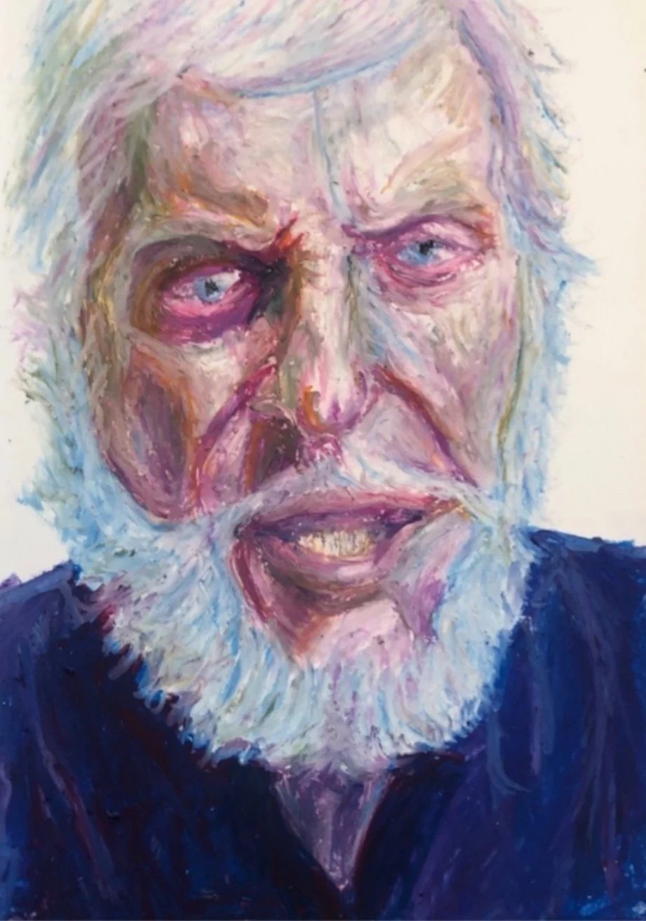 Dick Van Dyke Pleas With Geriatric Voters (2021)
9" x 6"
Oil Pastel on Paper 