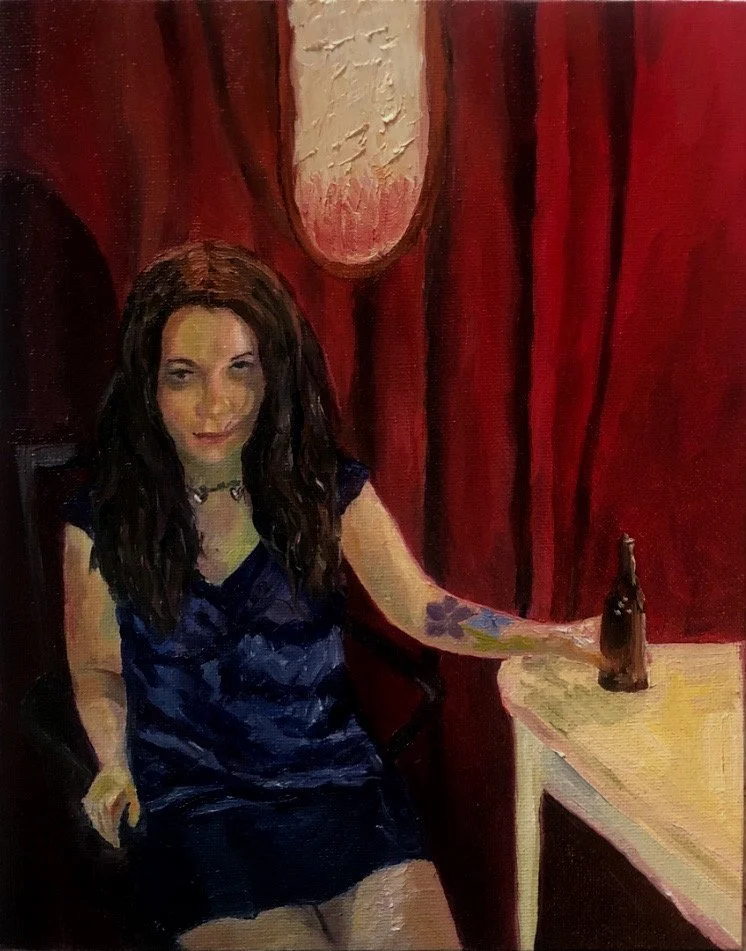 Self Portrait in The Pub (2022)
10" x 8"
Oil Paint on Canvas 