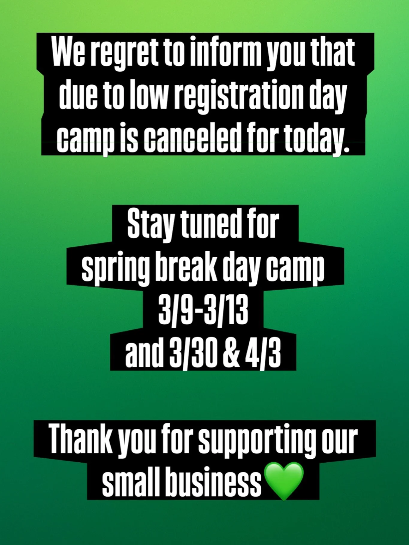 Don&rsquo;t miss out on spring break camp and more day camps coming in March and April!

#apexninjawarriors #daycamp #htown #smallbusinesslove