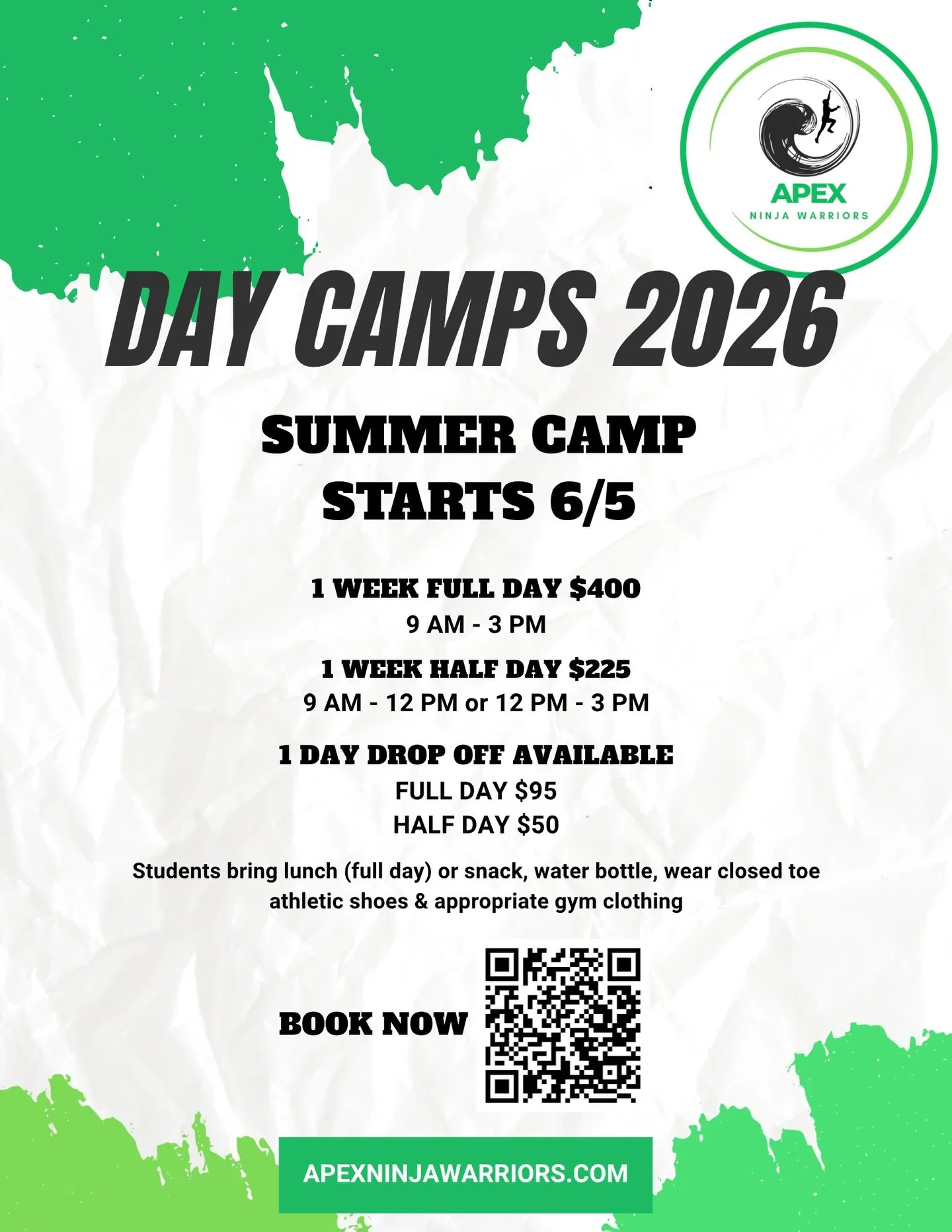 Need a summer activity for the kids that&rsquo;s exciting, active, challenging and super fun? We&rsquo;ve got you covered! 
Summer Camp registration is open and spots are limited!
.
.
.
#summercamp #htown #youthsports #ninja #anw