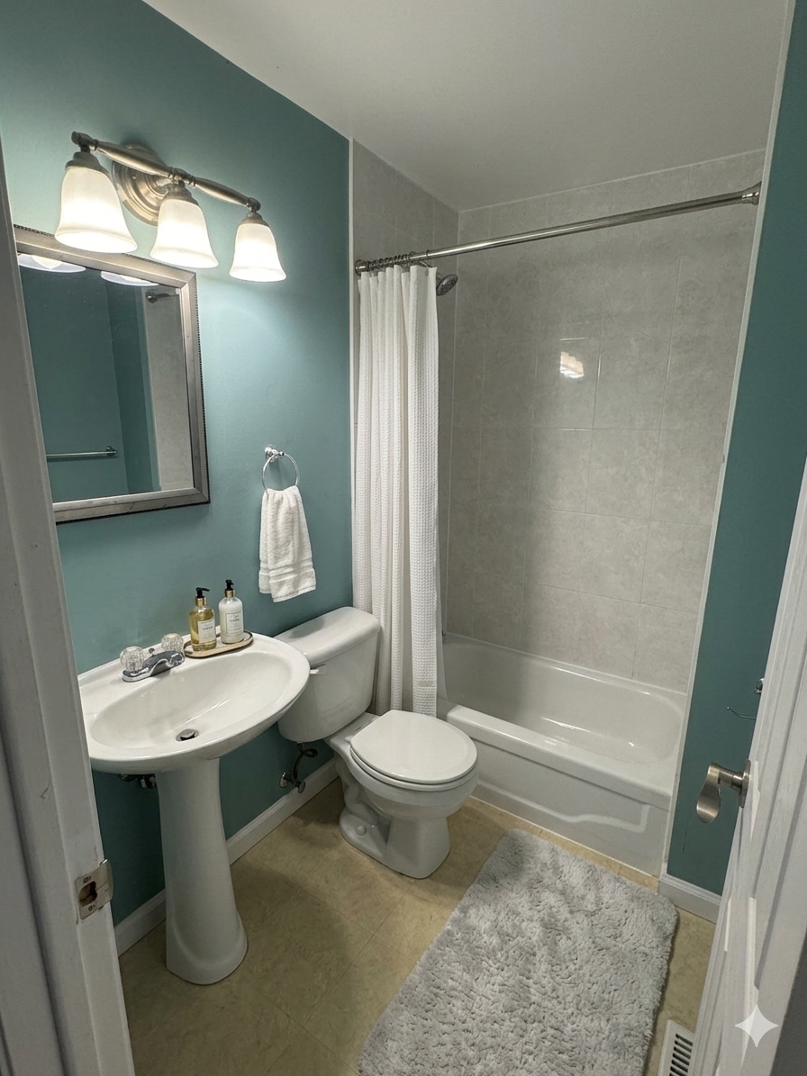 before renovation pic of basement bathroom 