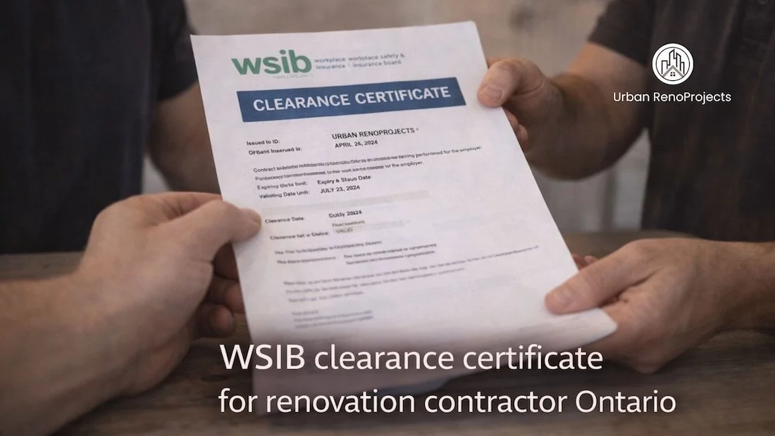 WSIB clearance certificate for renovation contractor Ontario — what homeowners should ask for