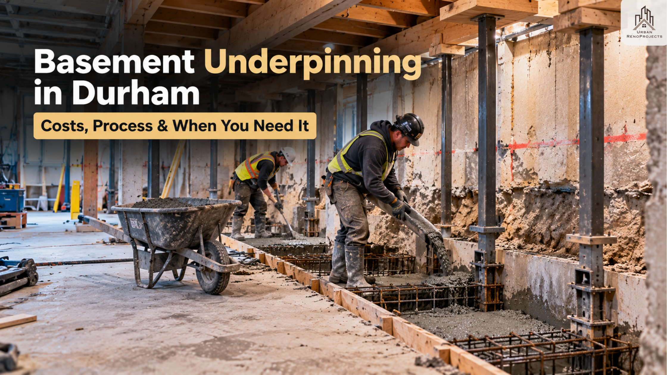 BasBasement underpinning construction in Durham Region foundation lowering by Urban RenoProjects | Urban Renoprojectsement underpinning construction in Durham Region — foundation lowering by Urban RenoProjects | Urban Renoprojects