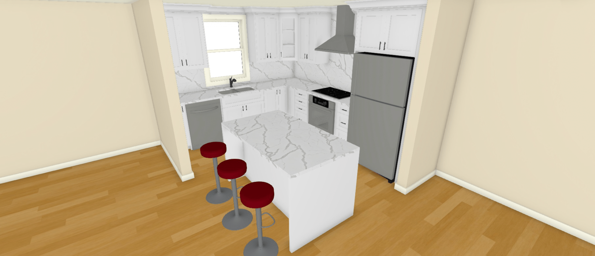 3D kitchen render