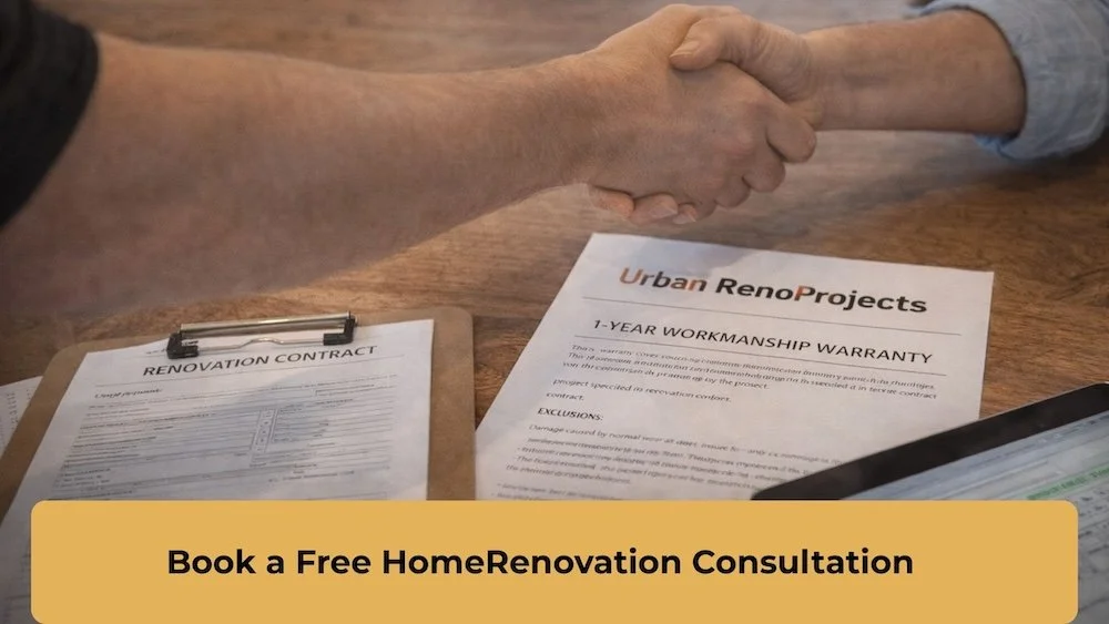 Urban RenoProjects 1-year workmanship warranty — licensed renovation contractor Ontario
