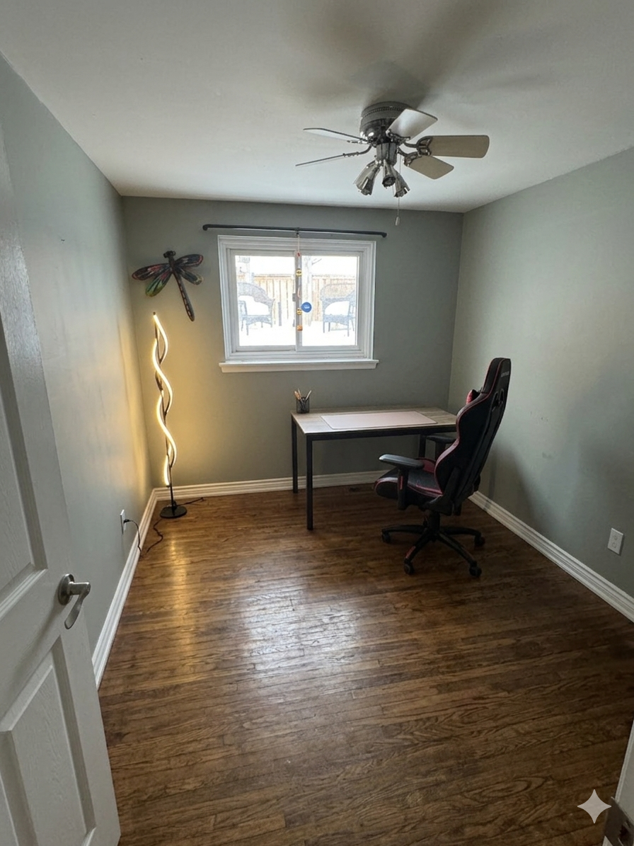 before renovation of basement office room