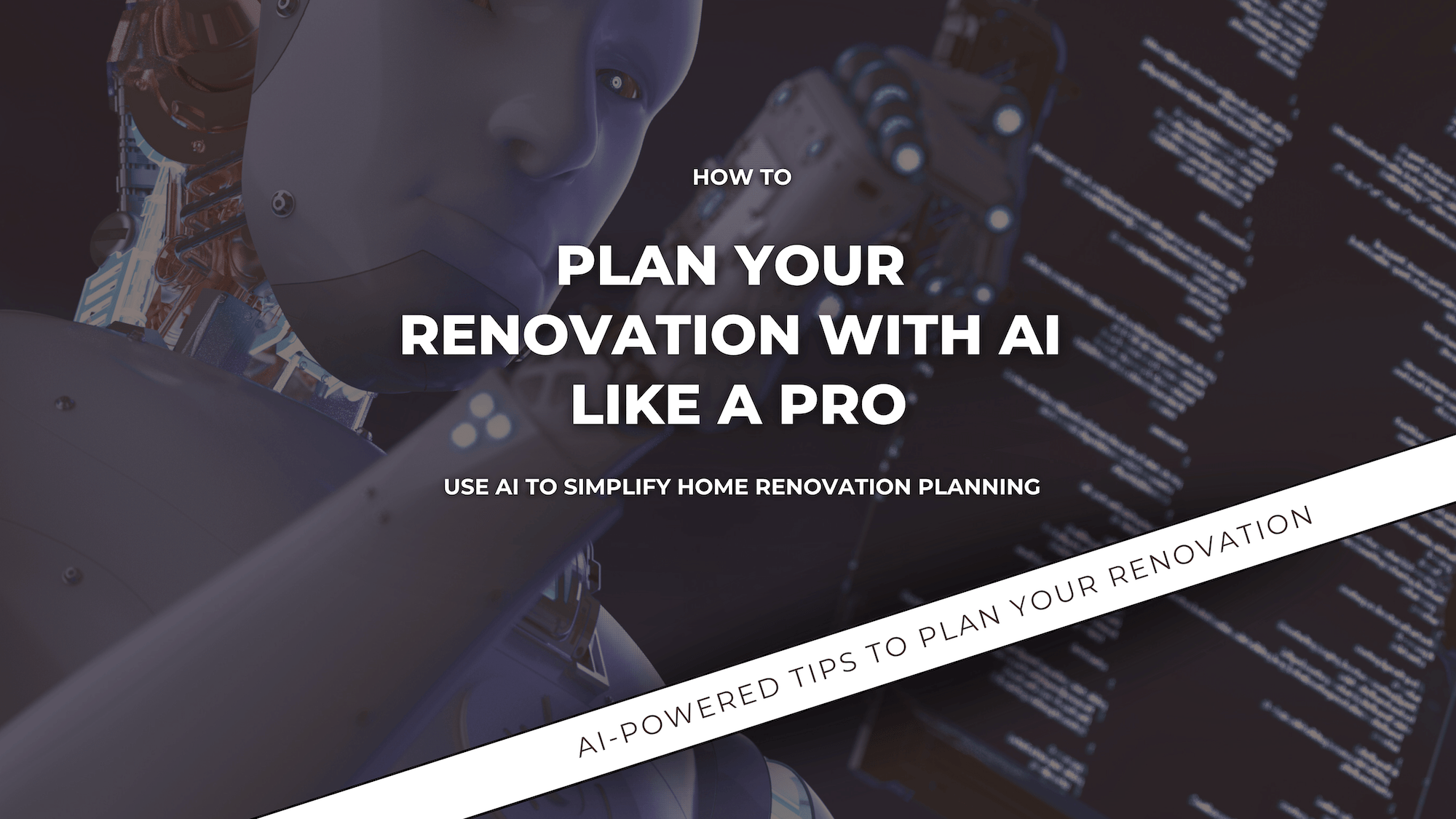 Blog banner image on how to plan your reno with AI
