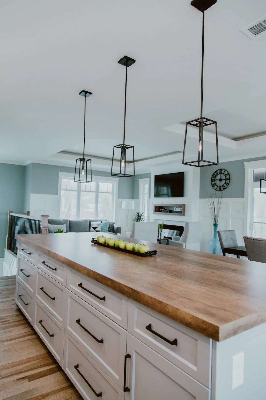 Custom kitchen remodel designed and built as part of a full home renovation project in Durham Region.