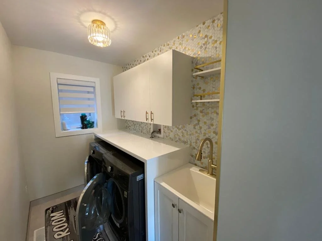 Redefine laundry room with custom space storage