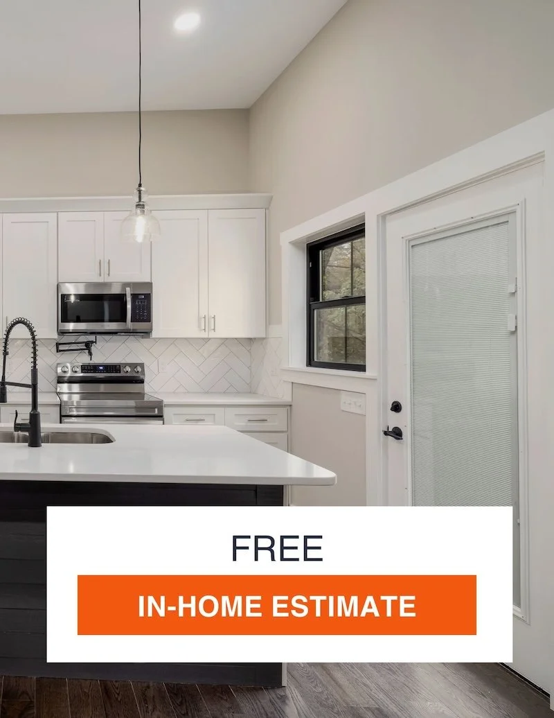 Renovated kitchen in Oshawa with Call to action button on it