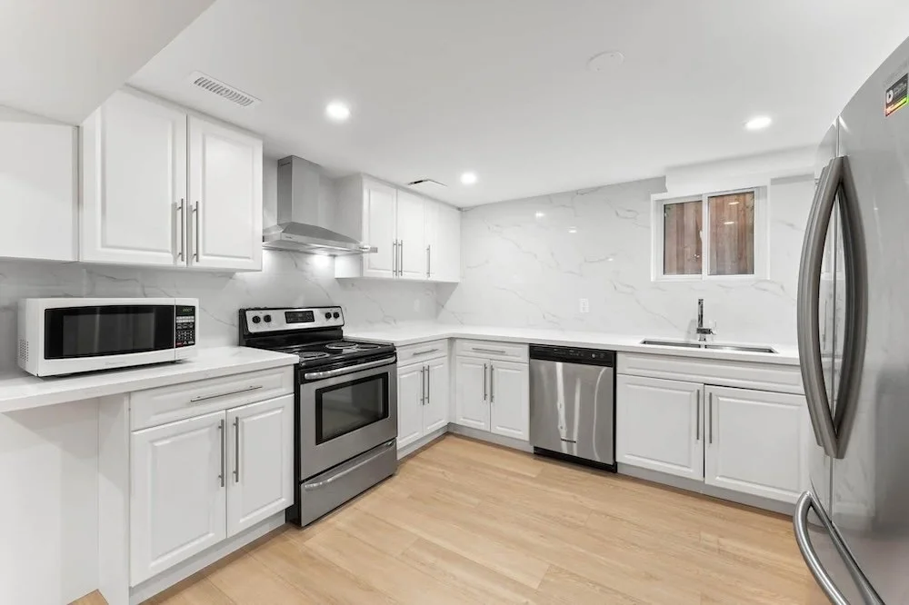 Custom basement renovation in Durham Region with modern design and quality finishes