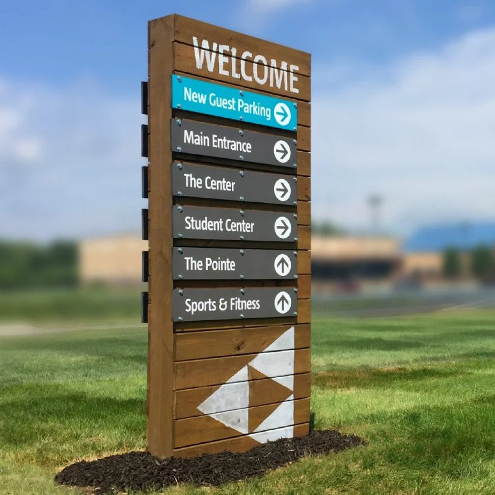 Outdoor Directional Pylon Sign