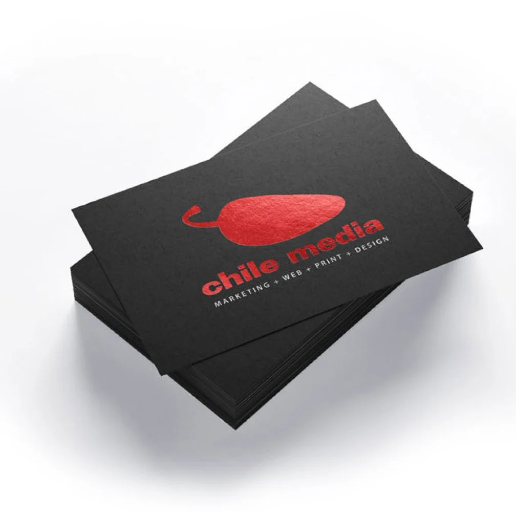 Red Foil Business Cards 
