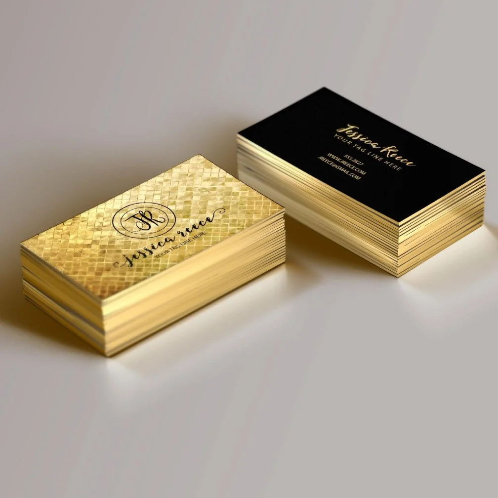 Image of gold foil business card
