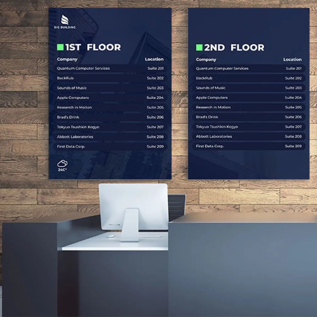 Digital Lobby Sign