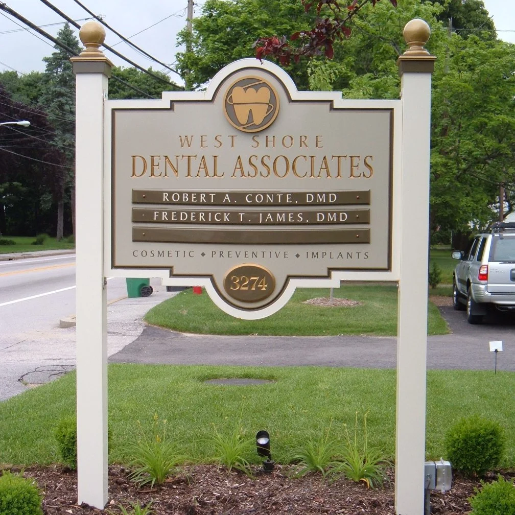 image of engraved post and panel sign made of PVC