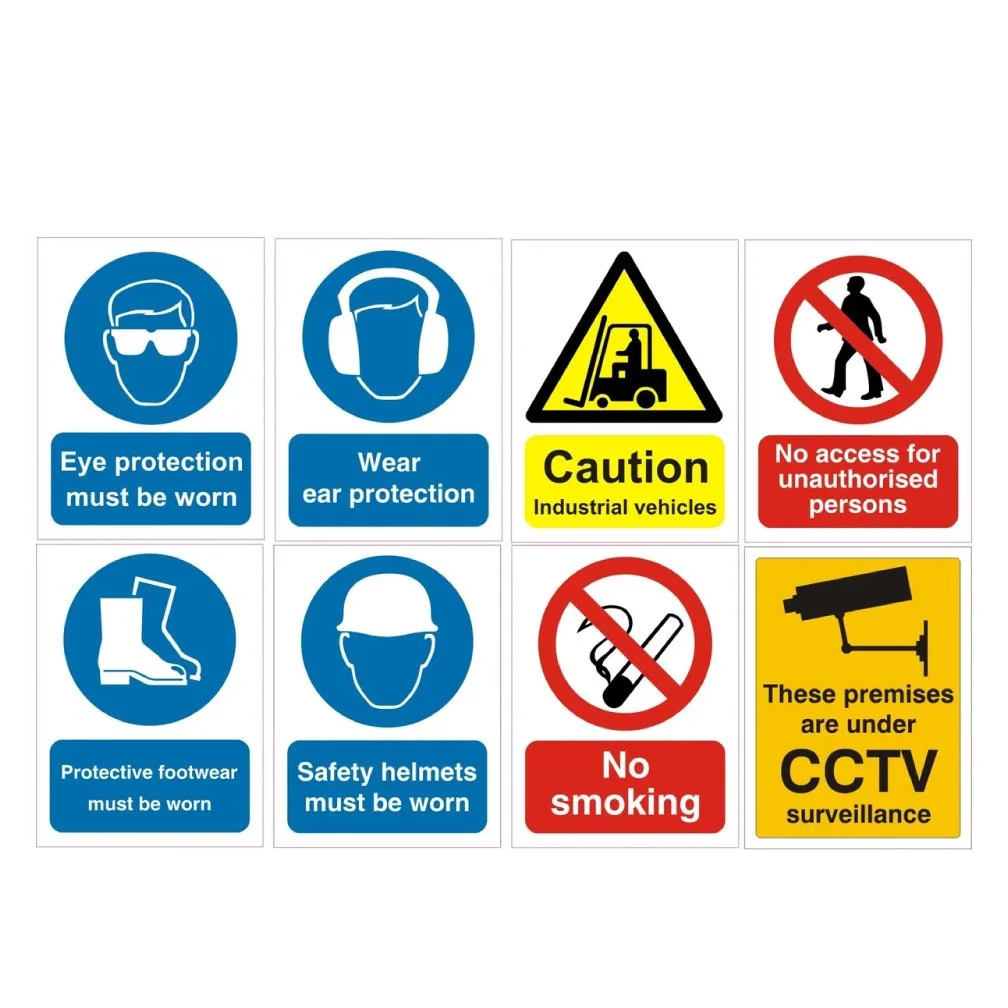 Image of examples of safety signage