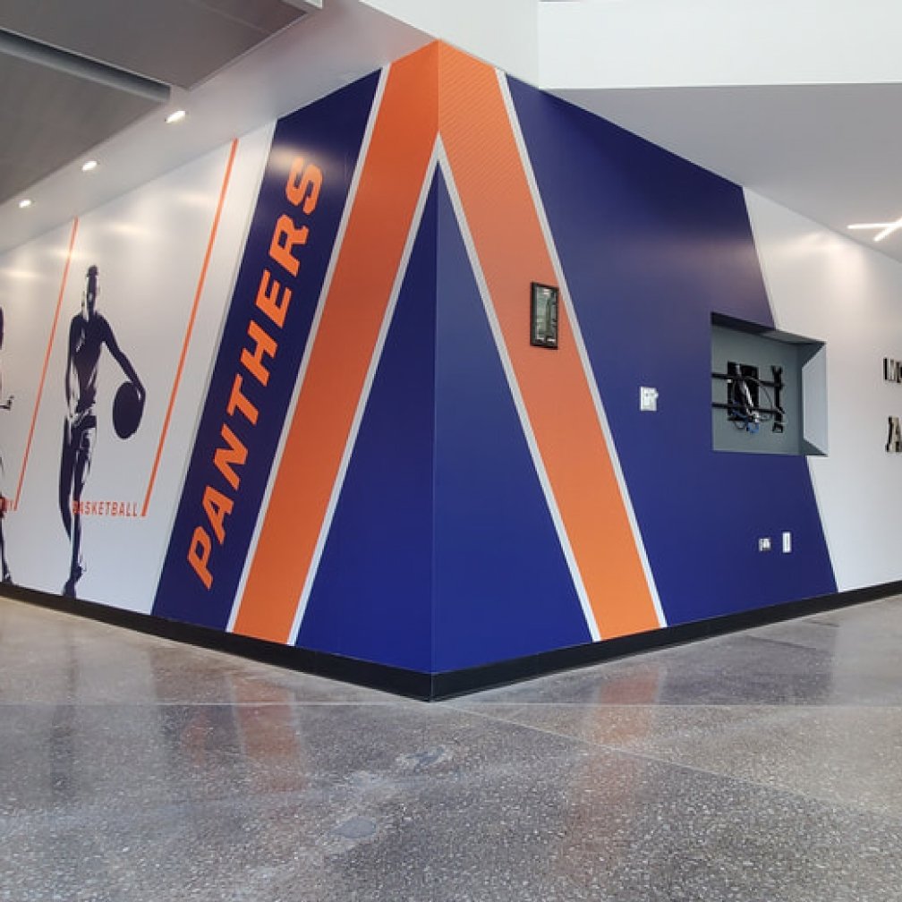 Printed office wall graphics image