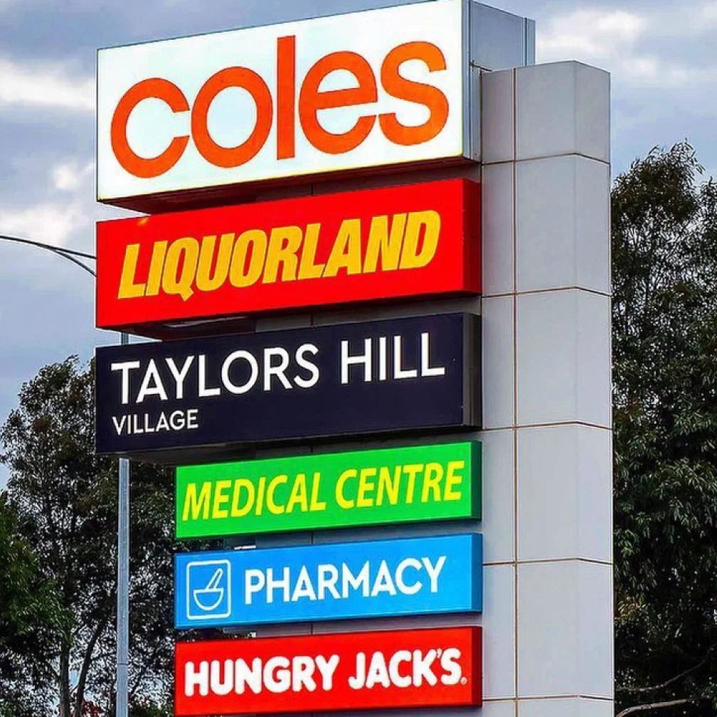 Pylon Sign with Lightboxes