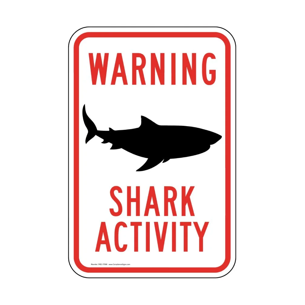 Shark Metal Sign