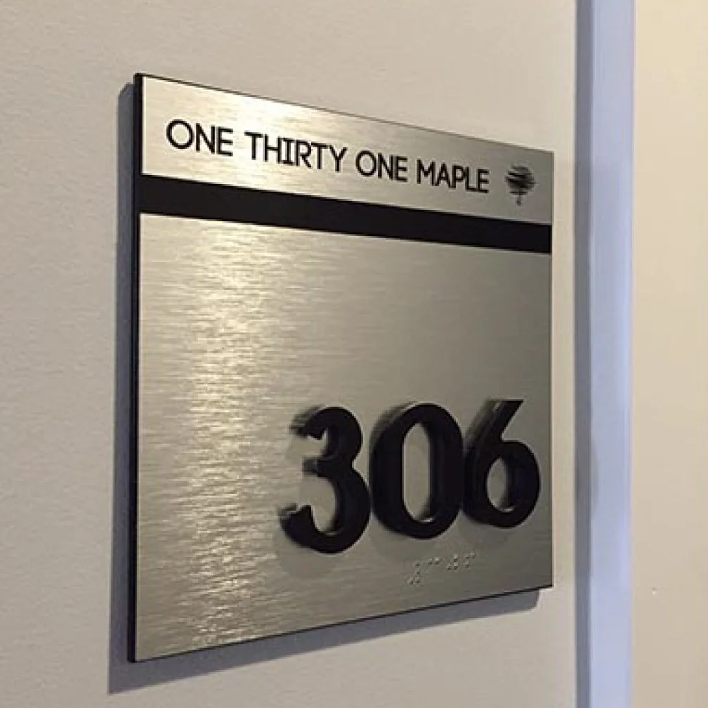 Raised Letters Office Sign