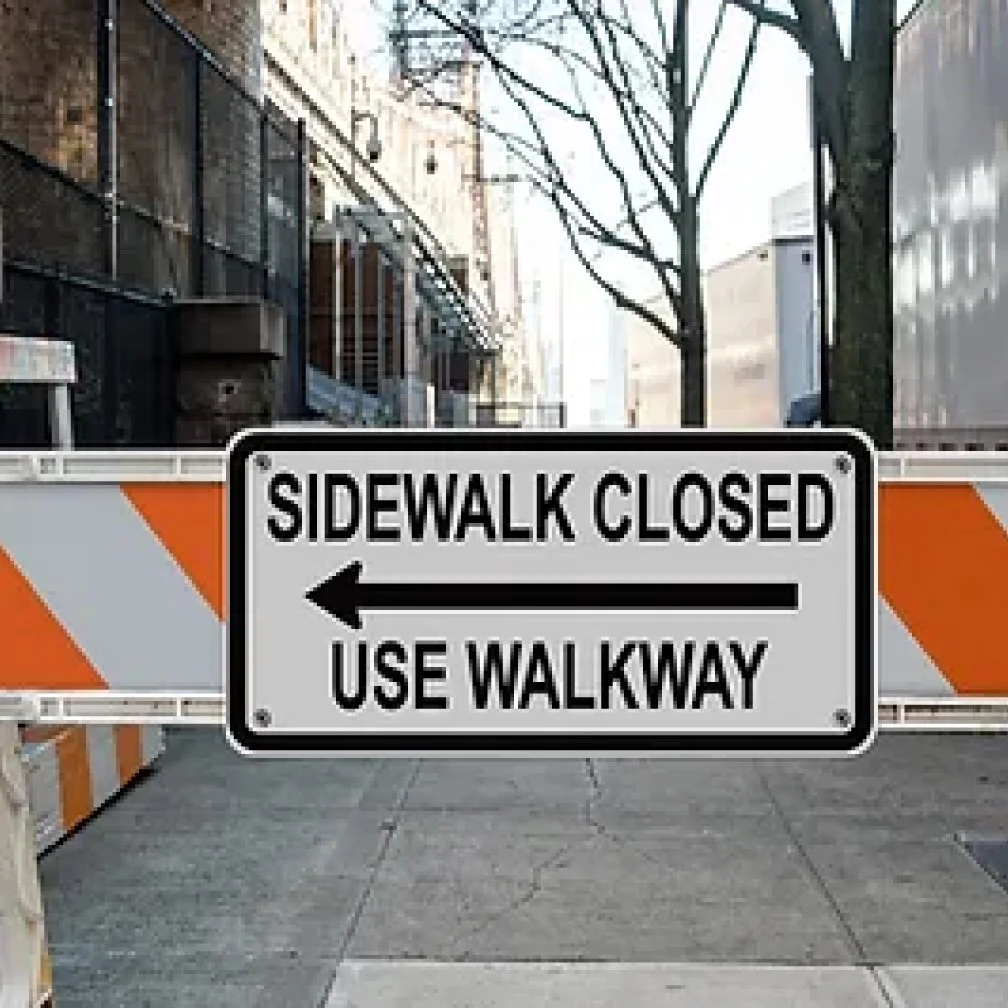 Construction Directional Sign