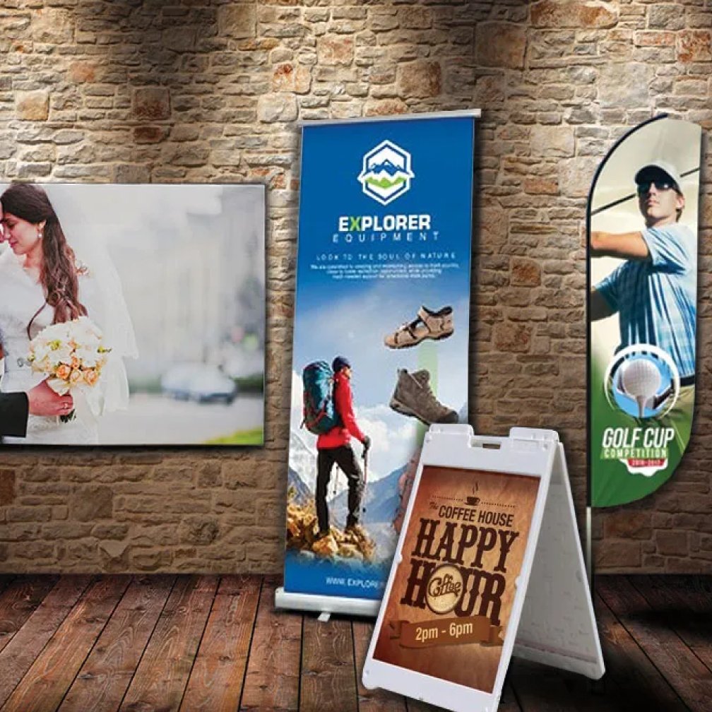 Image with digital print signage