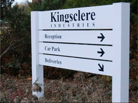 post and panel sign made with pic posts