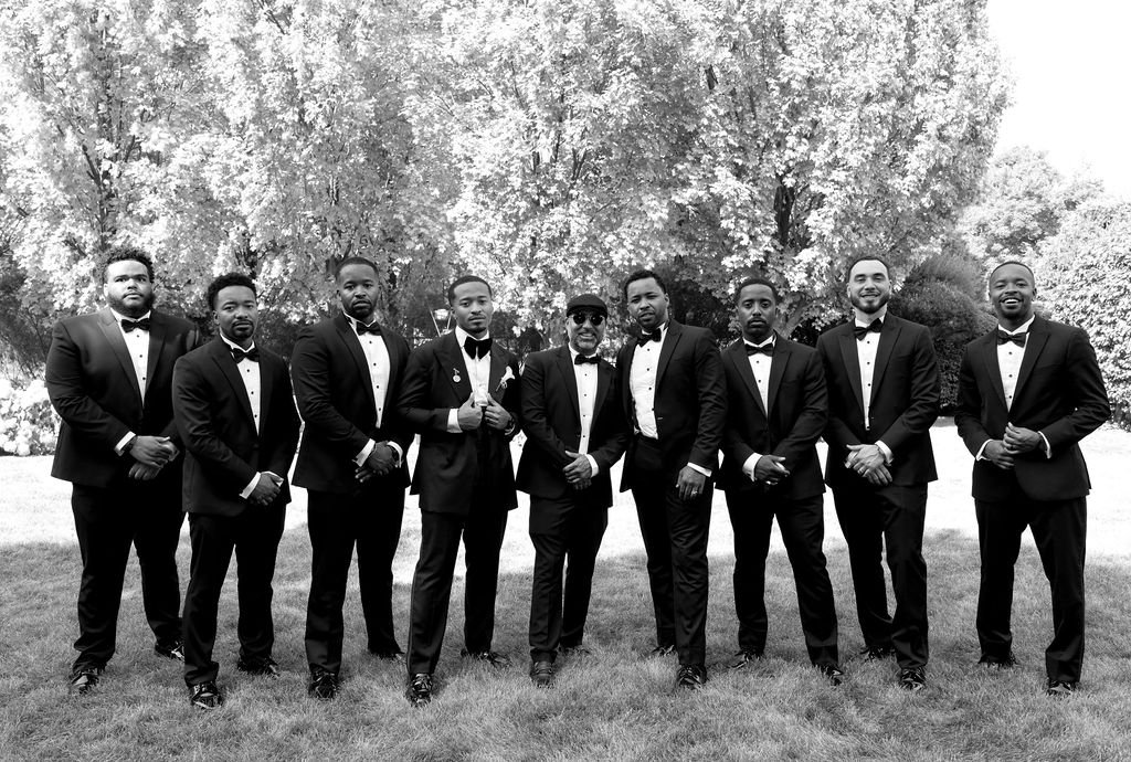 Elegant groomsmen at luxury wedding in Chicago