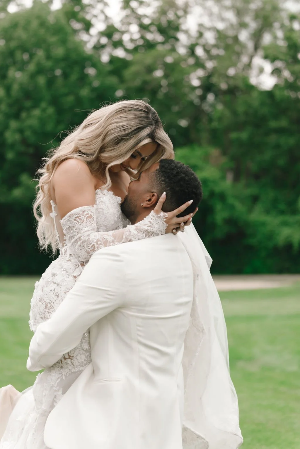 Bride and groom during their wedding ceremony in Chicagoland