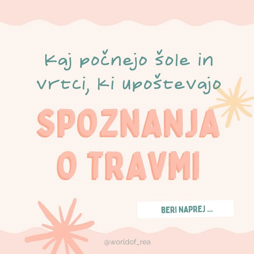 Dragi čudoviti vzgojitelji, vestni učitelji in skrbni star&scaron;i! Danes si poglejmo nekaj, kar nam je vsem pomembno - &scaron;ole in vrtce, ki upo&scaron;tevajo spoznanja o travmi. 🍎✨

Gre za ustanove, ki razumejo, da nekateri otroci nosijo nevid