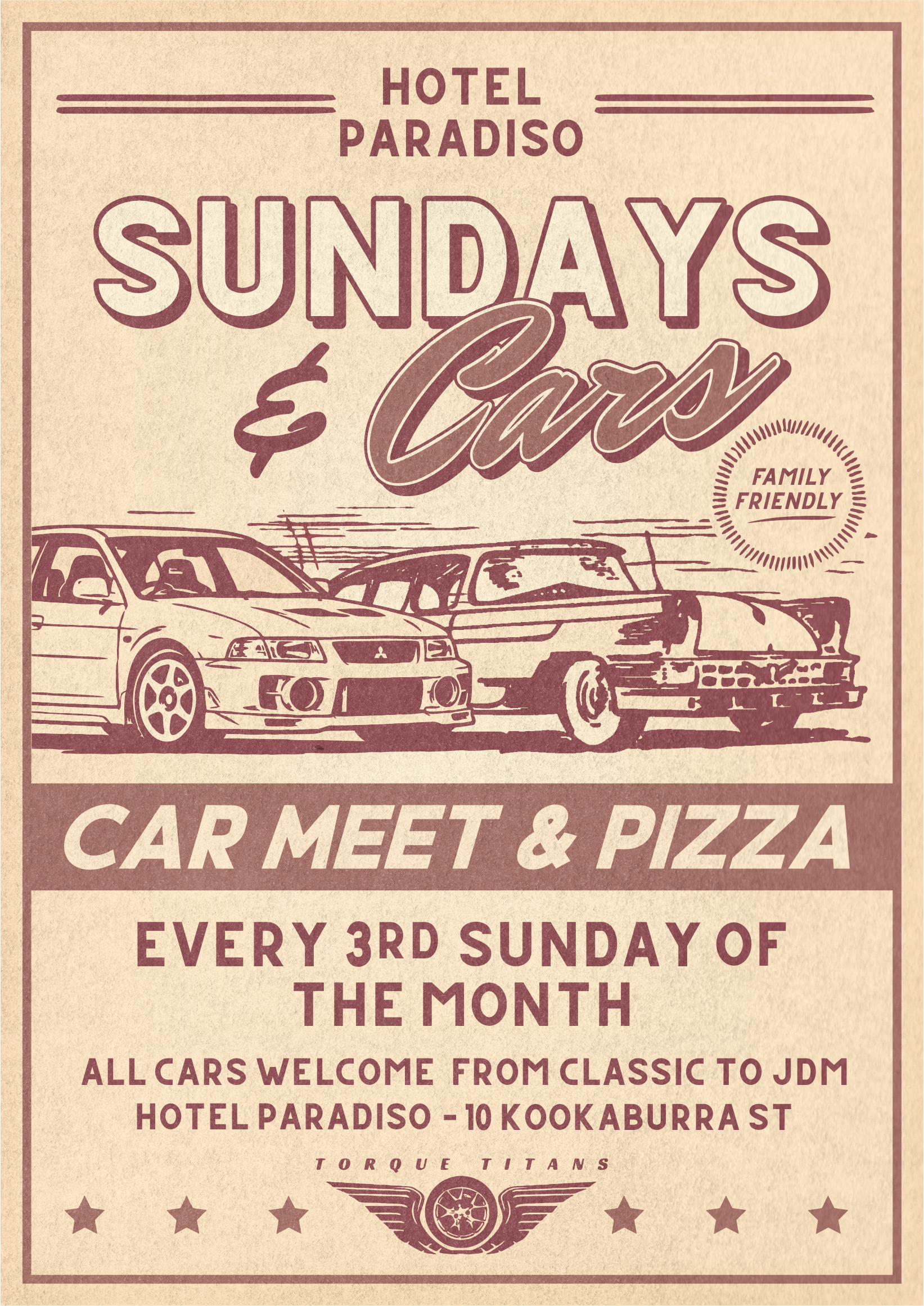 classic Car JDM car meet frankston pizza beer 