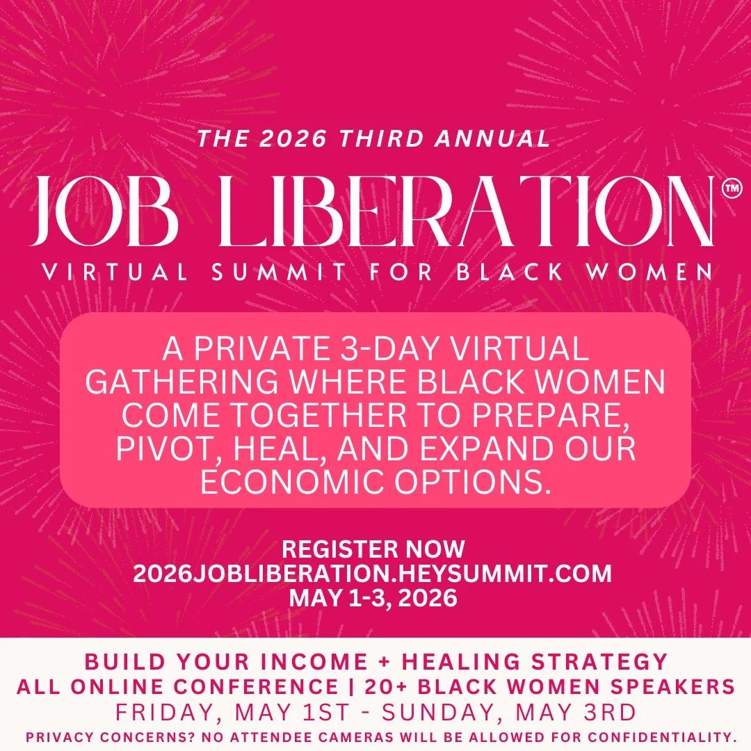 ✨ SISTAHS CONNECT PRESENTS: A CHANCE TO ATTEND THE 2026 JOB LIBERATION SUMMIT FOR BLACK WOMEN&trade;

Sistahs Connect is excited to give two (2) woman in our community the opportunity to attend the 2026 Job Liberation Virtual Summit for Black Women&t