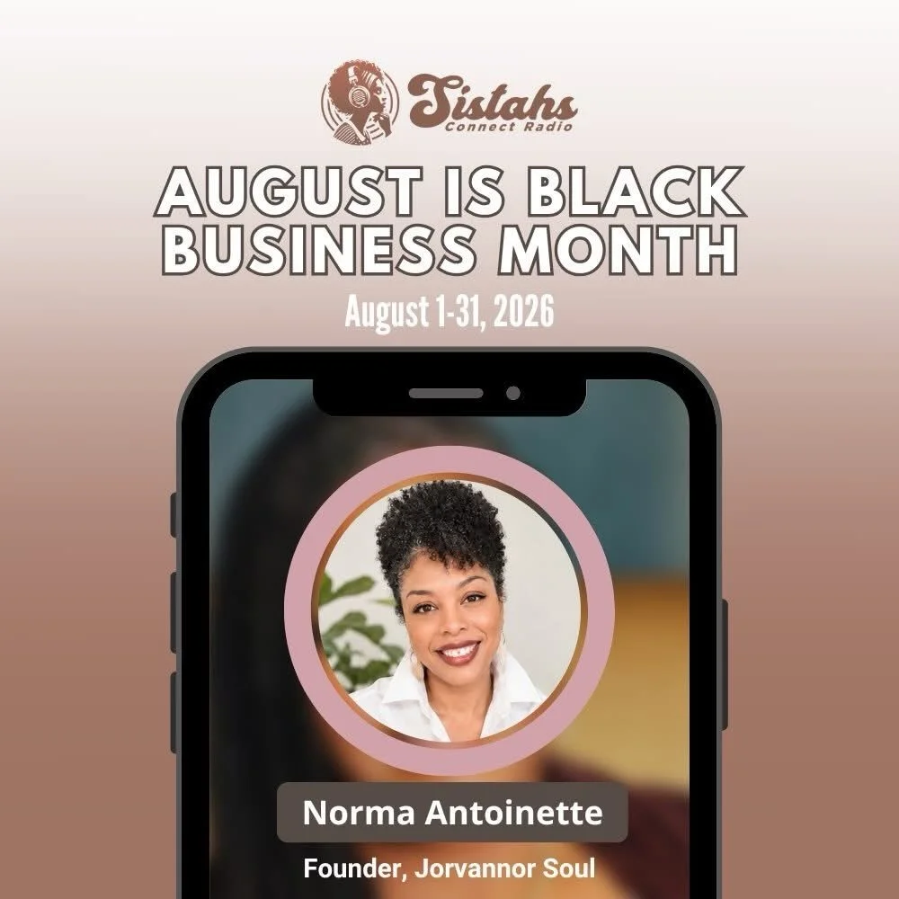 ✨ August Is Black Business Month! ✨

Throughout August, Sistahs Connect Radio&trade; will celebrate and spotlight Black women-owned businesses within our listening community.

As a selected entrepreneur, you will have the opportunity to record a 30 s