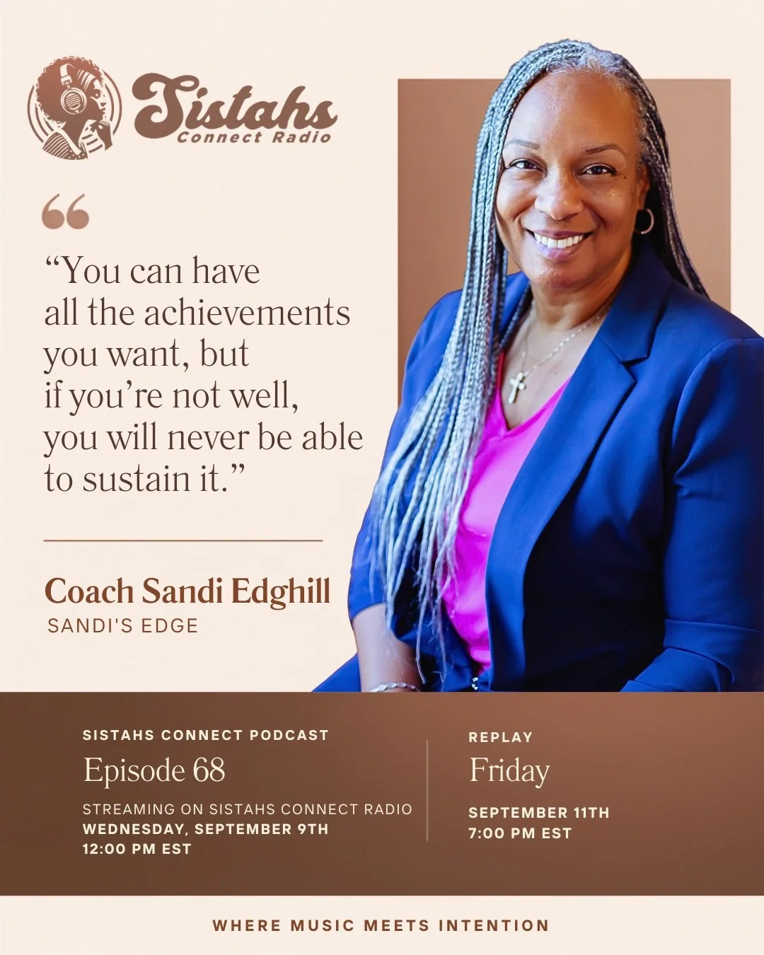 Introducing Wednesday Wellness on Sistahs Connect ✨

We are kicking off a new Wednesday Wellness feature with a conversation I believe so many women need to hear.

Next week, I&rsquo;ll be joined by Sandi Edghill, Executive Work Life Wellness Coach a