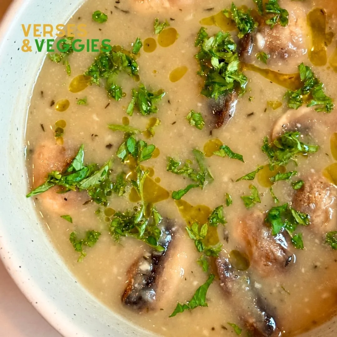 Creamy White Bean &amp; Mushroom Soup