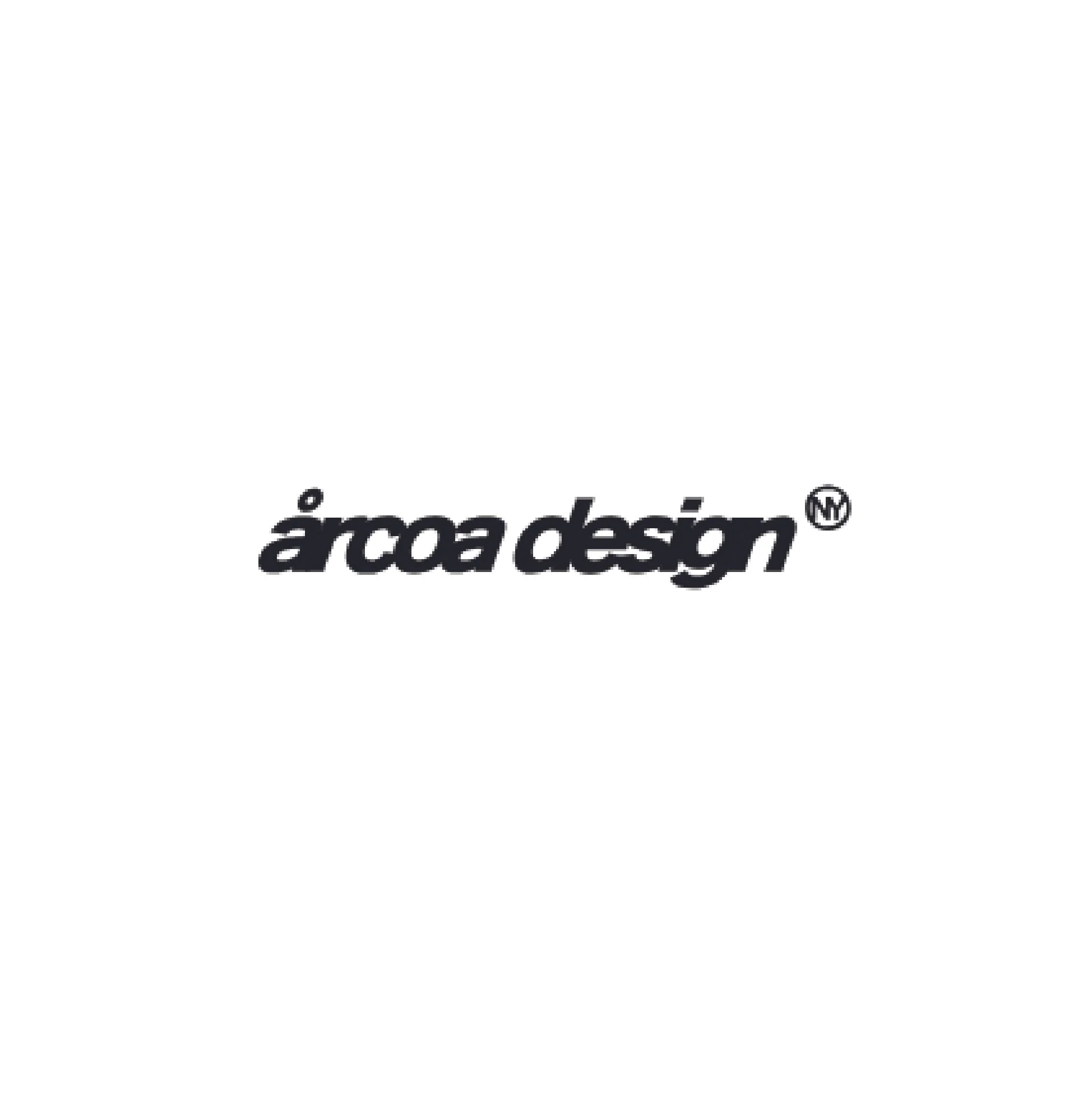 Black text reading 'arcoa design' on a white background