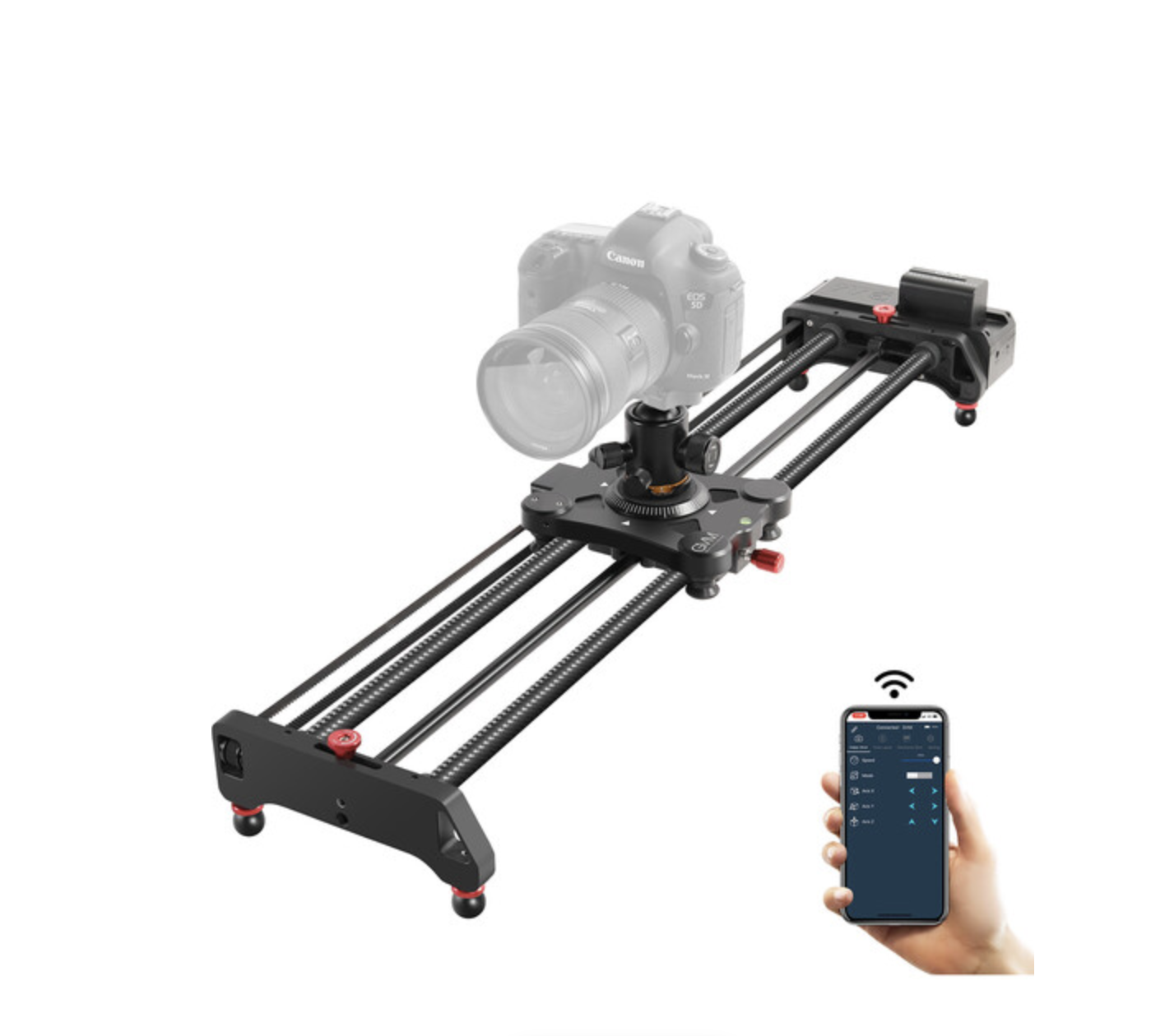 GVM Wireless Carbon Fiber Motorized Camera Slider (31")