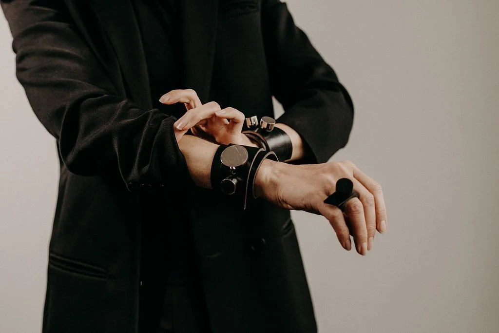 Läderarmband Double