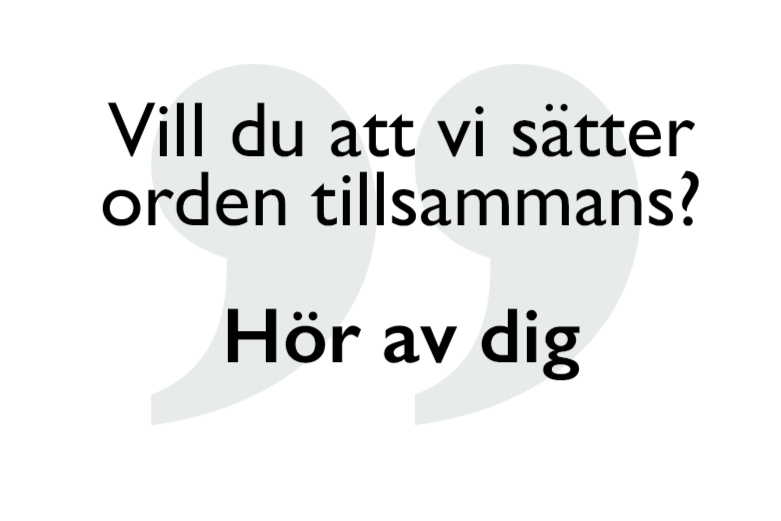 Kommunikation copywriter för företag