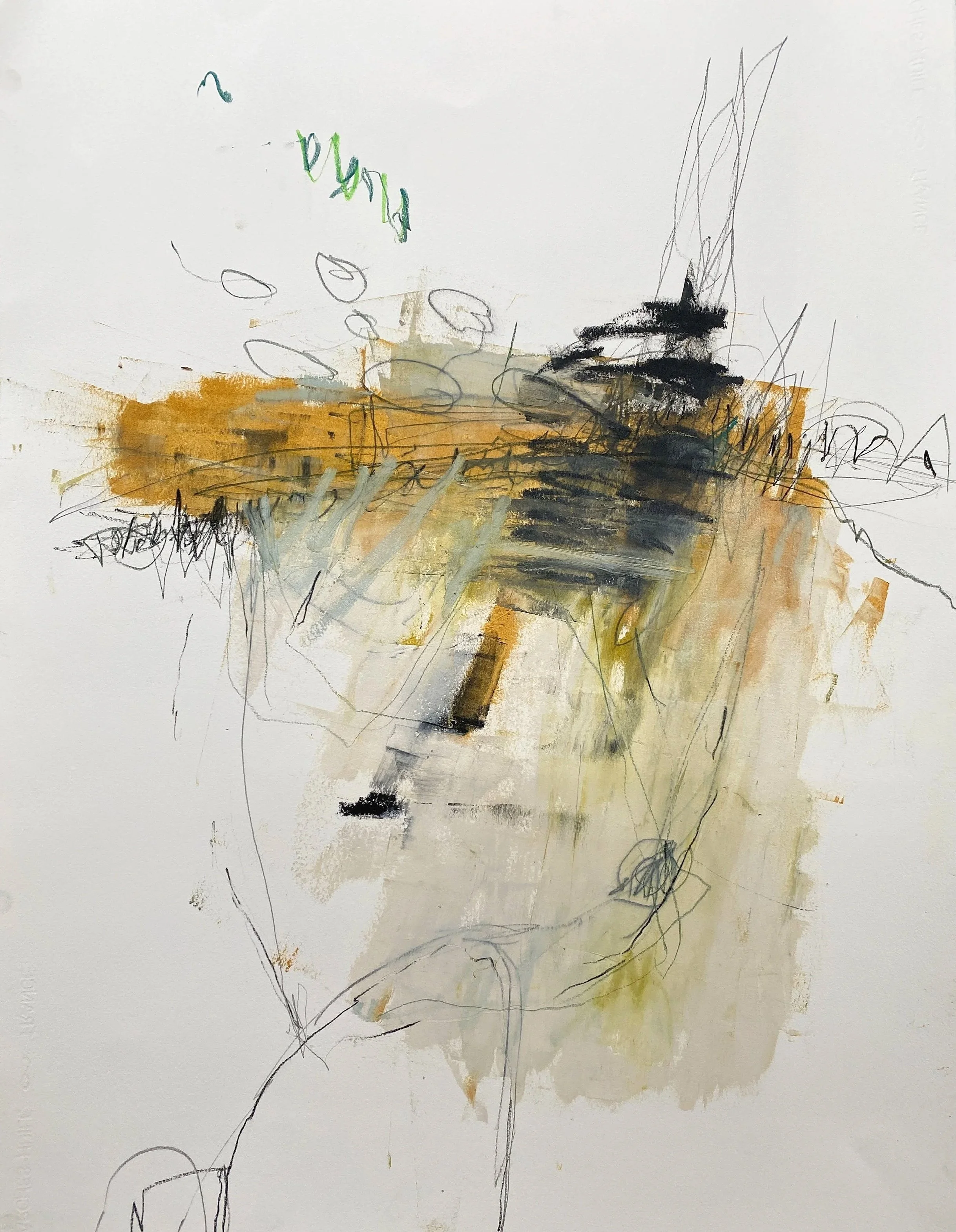 Coffee at Nine
Oil, Graphite on archival paper 56cm x 76cm Framed